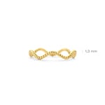 Blush 14ct Gold Twisted Rope Wave Ring - 1263YGO