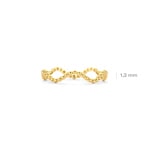 Blush Kugelring 14k Gelbgold im Wellendesign - 1262YGO