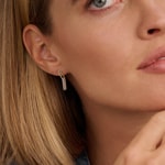 Blush 14ct Gold Mother of Pearl Paper Clip Drop Earrings - 7394YMP