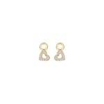 Blush Ohrring-Anhänger 14k Gelbgold Herz mit Zirkonia - 9098YZI