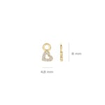 Blush Ohrring-Anhänger 14k Gelbgold Herz mit Zirkonia - 9098YZI