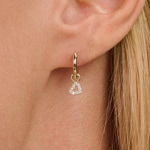 Blush Ohrring-Anhänger 14k Gelbgold Herz mit Zirkonia - 9098YZI