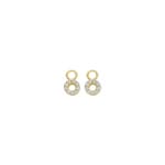 Blush 14ct Gold Circle Design Zirconia Earring Charms - 9065YZI