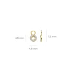 Blush Ohrring-Anhänger 14k Gelbgold Kreis mit Zirkonia - 9065YZI