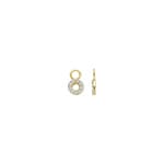 Blush Ohrring-Anhänger 14k Gelbgold Kreis mit Zirkonia - 9065YZI