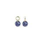Blush Ohrring-Anhänger 14k Gelbgold mit blauem Zirkonia - 9046YDB