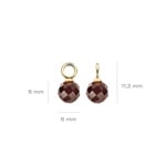 Blush Ohrring-Anhänger 14k Gelbgold mit braunem Zirkonia - 9046YZK
