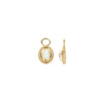Blush Ohrring-Anhänger 14k Gelbgold mit Doublette aus Perlmutt mit Bergkristall - 9091YMQ