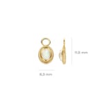 Blush Ohrring-Anhänger 14k Gelbgold mit Doublette aus Perlmutt mit Bergkristall - 9091YMQ