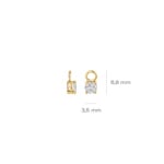 Blush 14ct Gold 0.30ct Lab Diamond Solitaire Earring Charms - LG9006Y/S