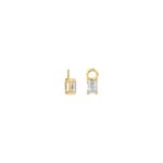 Blush 14ct Gold 0.40ct Lab Diamond Rectangle Solitaire Earring Charms - LG9007Y/S