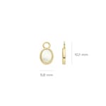 Blush 14ct Gold Mother of Pearl Rope Edge Earring Charms - 9078YMP