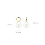 Blush Ohrring-Anhänger 14k Gelbgold mit Swarovski Perle - 9046YPW