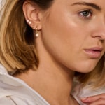 Blush Ohrring-Anhänger 14k Gelbgold mit Swarovski Perle - 9046YPW