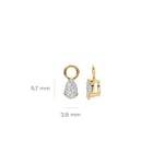 Blush Charm d’oreille poire diamants synthetiques 0.50ct bélière or 14 carats - LG9004Y/S