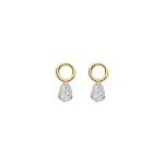 Blush Ohrring-Anhänger 14k Gelbgold mit Tropfen Labordiamanten 0.50ct