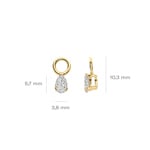 Blush Charm d’oreille poire diamants synthetiques 0.50ct bélière or 14 carats - LG9004Y