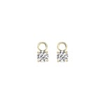 Blush Charms d’oreilles zircone 5 mm en or jaune 14 carats - 9045YZI