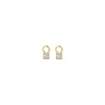 Blush 14ct Gold Zirconia Drop Ear Charms 6mm - 9097YZI