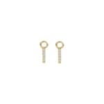 Blush 14ct Gold Bar Zirconia Earring Charms - 9094YZI