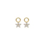 Blush Ohrring-Anhänger 14k Gelbgold Stern mit Labordiamanten 0.25ct