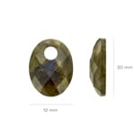 Blush Ohrring-Anhänger aus facettiertem Labradorit 20 mm - 810LABO