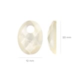 Blush Ohrring-Anhänger aus facettiertem Perlmutt 20 mm - 810MOPO