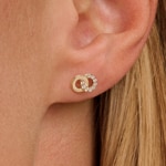 Blush Ohrstecker 14k Gelbgold Kreise mit Pavé-Zirkonia - 7397YZI