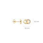 Blush Ohrstecker 14k Gelbgold Kreise mit Pavé-Zirkonia - 7397YZI