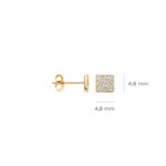 Blush Ohrstecker 14k Gelbgold mit Pavé-Zirkonia - 7395YZI