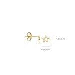 Blush 14ct Gold Star Stud Earrings - 7248YGO