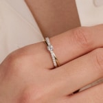 Blush Pavé Solitärring 14k Gelb-/ Weissgold mit Labordiamanten 0.28ct - LG1060B