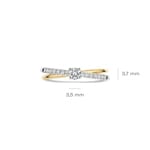 Blush Pavé Solitärring 14k Gelb-/ Weissgold mit Labordiamanten 0.28ct - LG1060B