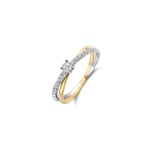Blush Pavé Solitärring 14k Gelb-/ Weissgold mit Labordiamanten 0.28ct - LG1060B