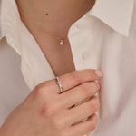 Blush Pavé Solitärring 14k Gelb-/ Weissgold mit Labordiamanten 0.28ct - LG1060B