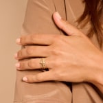 Blush 14ct Gold Beaded Minimalist Stacking Ring 1.3mm - 1195YGO