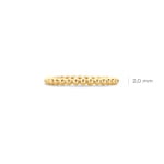 Blush 14ct Yellow Gold Beaded Stacking Ring 2mm - 1105YGO