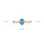 Blush 14ct Gold Royal Blue Topaz Solitaire Ring - 1242YLB