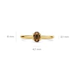 Blush 14ct Gold Smokey Quartz Solitaire Ring - 1242YSQ