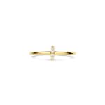 Blush 14ct Gold Zirconia Bar Ring - 1270YZI