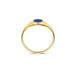 Blush 14ct Yellow Gold Signet Ring with Cobalt Blue Lapis Lazuli - 1219YLA
