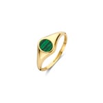 Blush Siegelring 14k Gelbgold mit Malachit