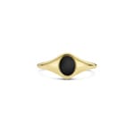 Blush 14ct Yellow Gold Onyx Signet Ring - 1219YON