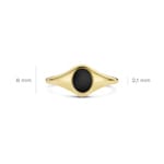 Blush 14ct Yellow Gold Onyx Signet Ring - 1219YON
