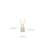 Blush 14ct Gold 0.25ct Lab Diamond Solitaire Pendant - LG6001Y
