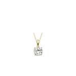 Blush 14ct Gold Solitaire Zirconia Pendant - 6053YZI