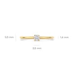 Blush 14ct Gold 0.15ct Lab Diamond Solitaire Ring - LG1027Y