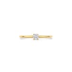 Blush 14ct Gold 0.15ct Lab Diamond Solitaire Ring - LG1027Y