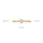 Blush Solitärring 14k Gelbgold mit ovalem Labordiamant 0.15ct - LG1028Y