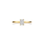 Blush 14ct Gold 0.50ct Radiant Lab Diamond Solitaire Ring - LG1020Y
